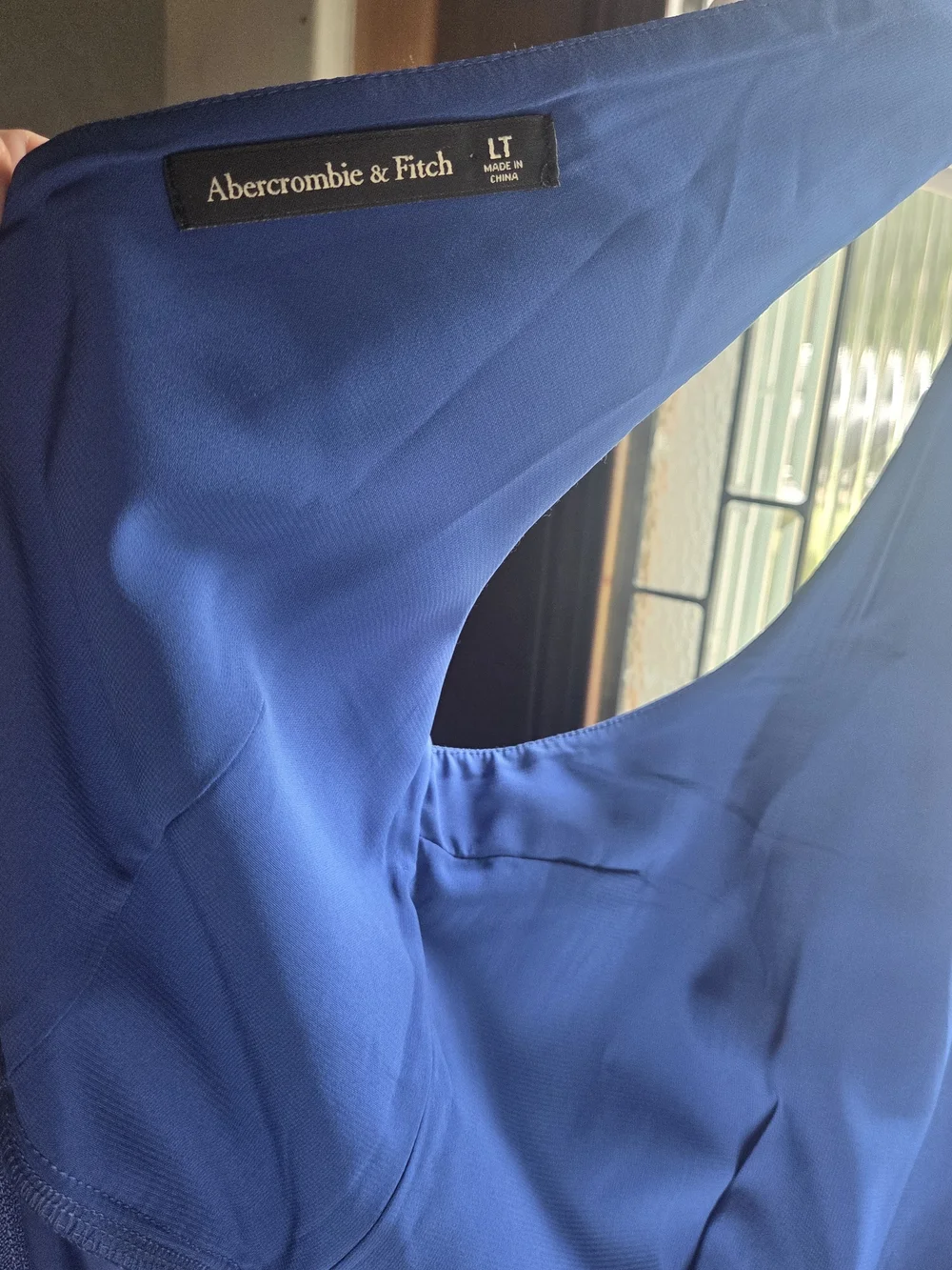 Abercrombie & Fitch Blue Formal Maxi Dress LT Tall Sleeveless Slit